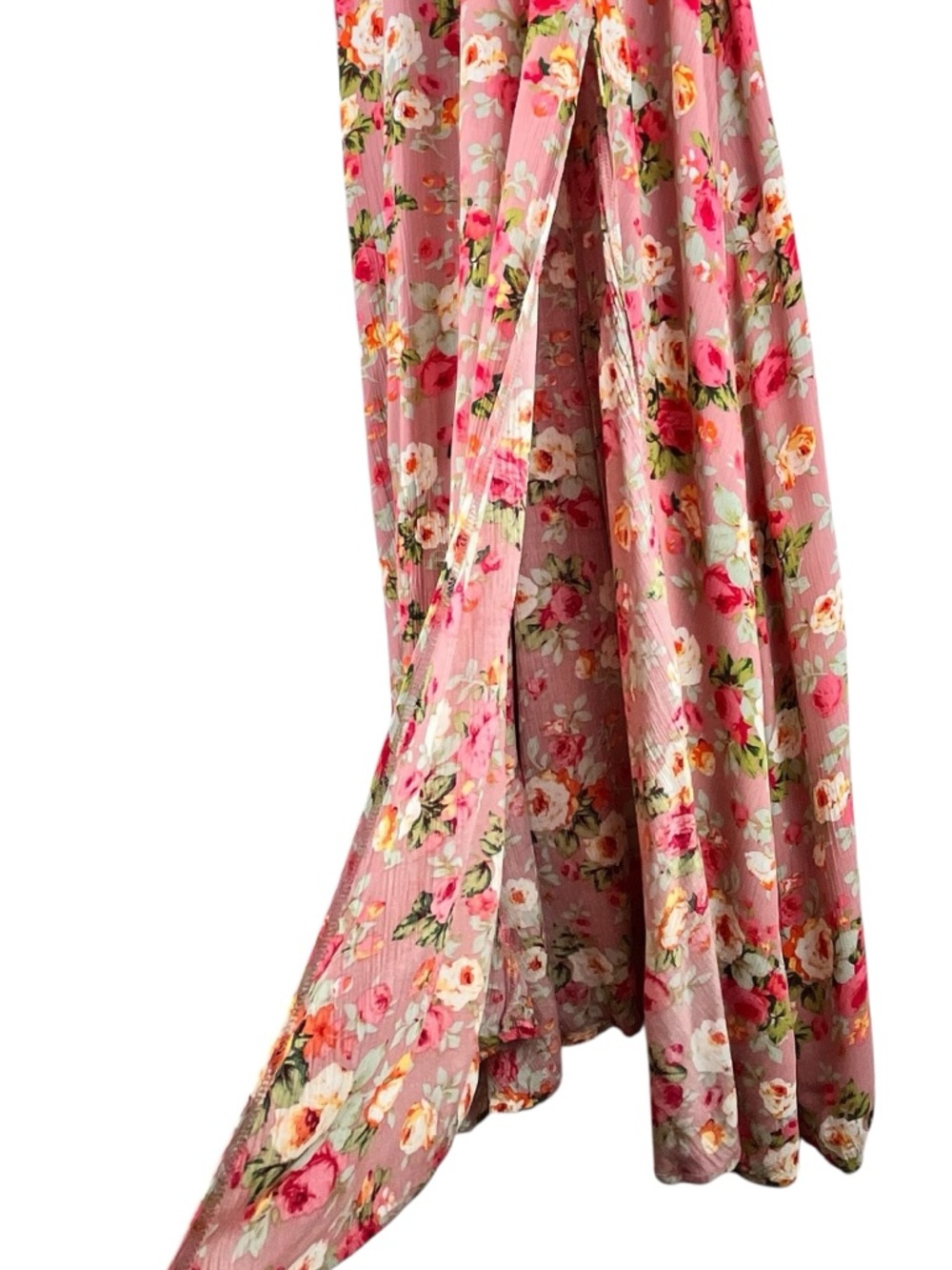 Lulus Everlasting Bliss Blush Floral Maxi Dress Sz L - Picture 7 of 10